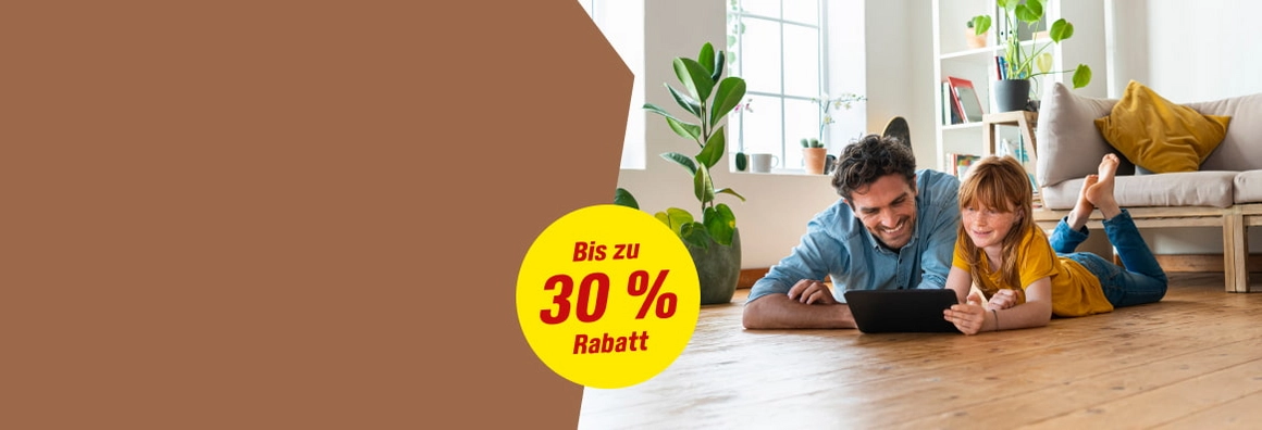 Bis zu 30 % Rabatt